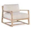 Bowery Hill Transitional Fabric/Wood Accent Chair in Beige Fabric