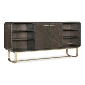Bowery Hill Modern / Contemporary Metal Credenza in Brown Finish