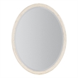 Bowery Hill Modern / Contemporary Oval Wood Framed Mirror in White