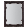 Bowery Hill Contemporary Wood Framed Landscape Mirror in Black Finish