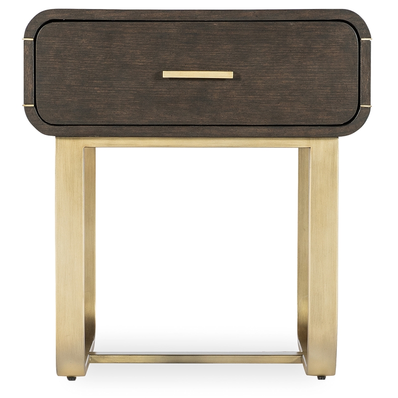 Bowery Hill Modern / Contemporary Metal End Table in Brown Metal