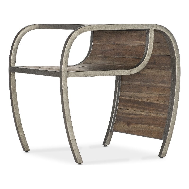 Bowery Hill Modern / Contemporary Open Ended Metal End Table in Brown