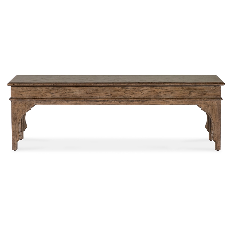 Bowery Hill Modern / Contemporary Wood Bed Bench in Brown Finish