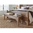 Bowery Hill Modern / Contemporary Wood Bed Bench in Brown Finish
