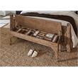 Bowery Hill Modern / Contemporary Wood Bed Bench in Brown Finish