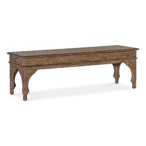 Bowery Hill Modern / Contemporary Wood Bed Bench in Brown Finish