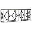 Bowery Hill Living Room Metal and Faux Concrete Console Table