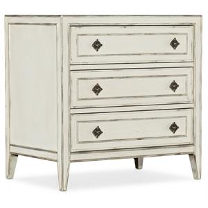 bowery hill modern / contemporary bedroom nightstand in cream wood