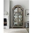 Bowery Hill Dining Room Display Cabinet in Dark Gray Wood Finish