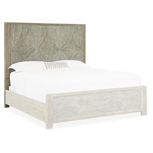bowery hill modern / contemporary bedroom panel headboard in natural resin