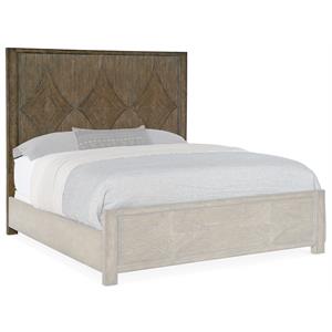 Bowery Hill Modern / Contemporary Bedroom Panel Headboard in Brown Resin