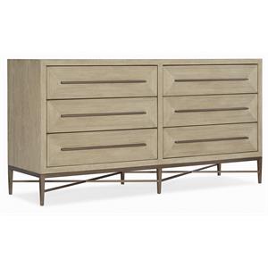 bowery hill modern / contemporary bedroom six-drawer dresser
