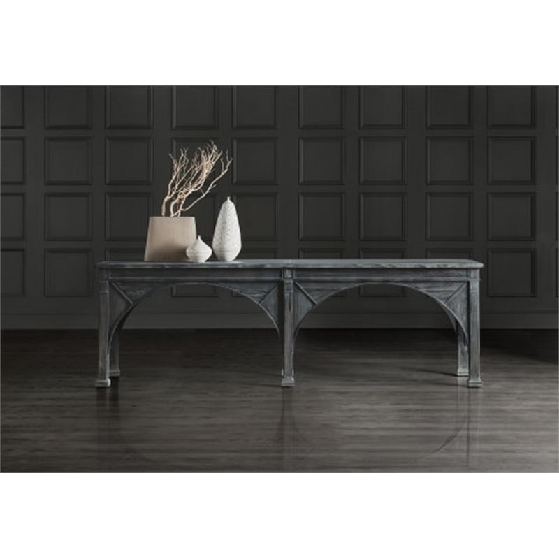 Bowery Hill Modern / Contemporary Living Room Sofa Console in Gray Wood