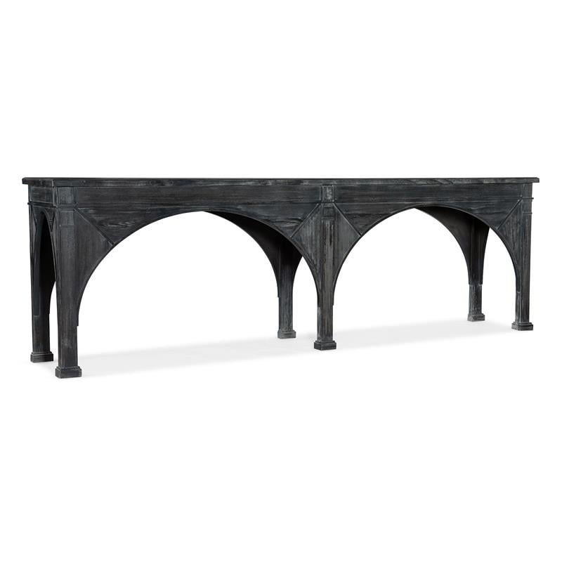 Bowery Hill Modern / Contemporary Living Room Sofa Console in Gray Wood