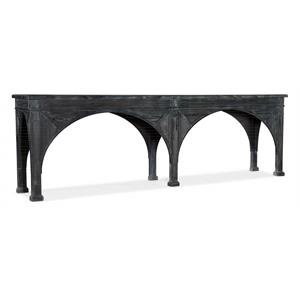 Bowery Hill Modern / Contemporary Living Room Sofa Console in Gray Wood