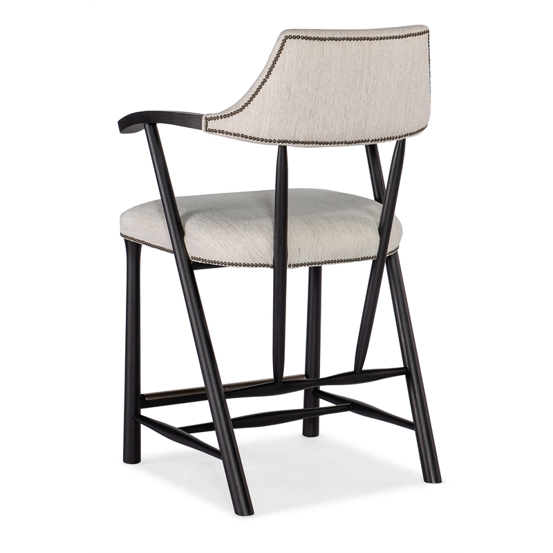 Bowery Hill Modern / Contemporary Dining Room Counter Stool in Black Fabric