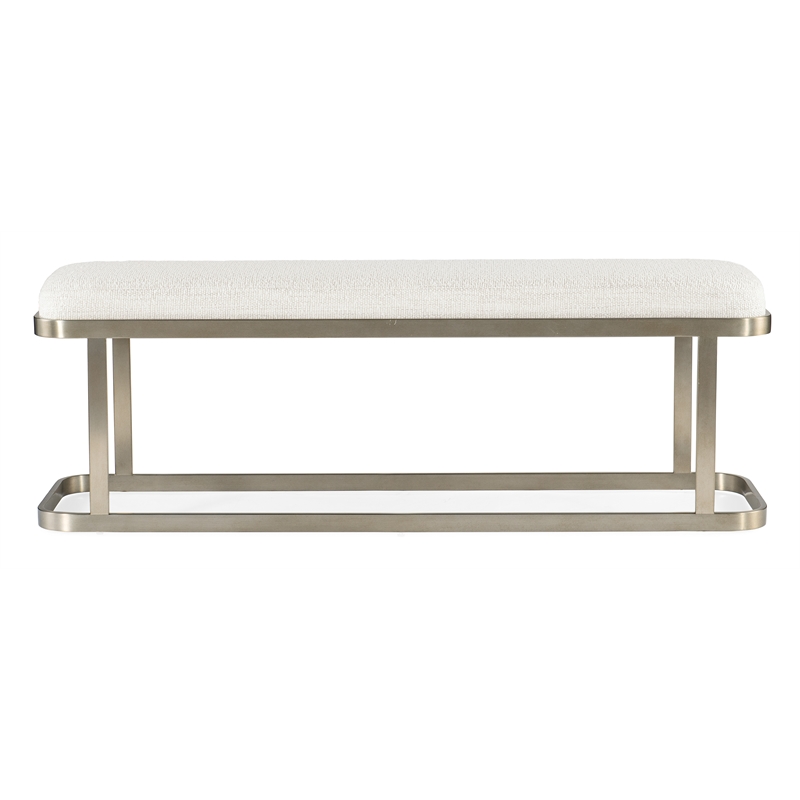 Bowery Hill Modern / Contemporary Bedroom Upholstered Bench in Gold Metal