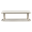 Bowery Hill Modern / Contemporary Bedroom Upholstered Bench in Gold Metal
