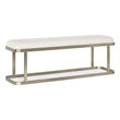 Bowery Hill Modern / Contemporary Bedroom Upholstered Bench in Gold Metal