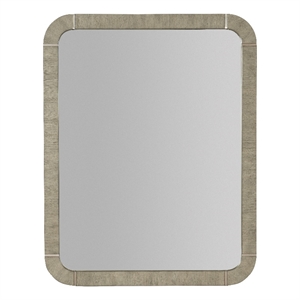 Bowery Hill Modern / Contemporary Bedroom Mirror in Gray Wood