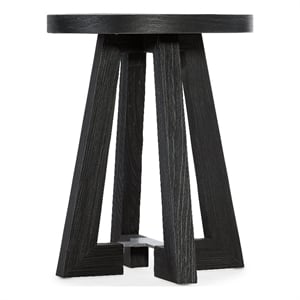 Bowery Hill Modern / Contemporary Veneers and Metal Side Table in Black