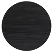 Bowery Hill Modern / Contemporary Wood Petite Round Dining Table in Black