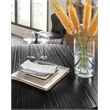 Bowery Hill Modern / Contemporary Wood Petite Round Dining Table in Black