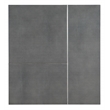 Bowery Hill Metal and Faux Shagreen Mixed Media End Table in Gray