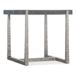 Bowery Hill Metal and Faux Shagreen Mixed Media End Table in Gray