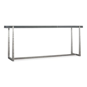 Bowery Hill Modern / Contemporary Metal Mixed Media Console Table in Gray
