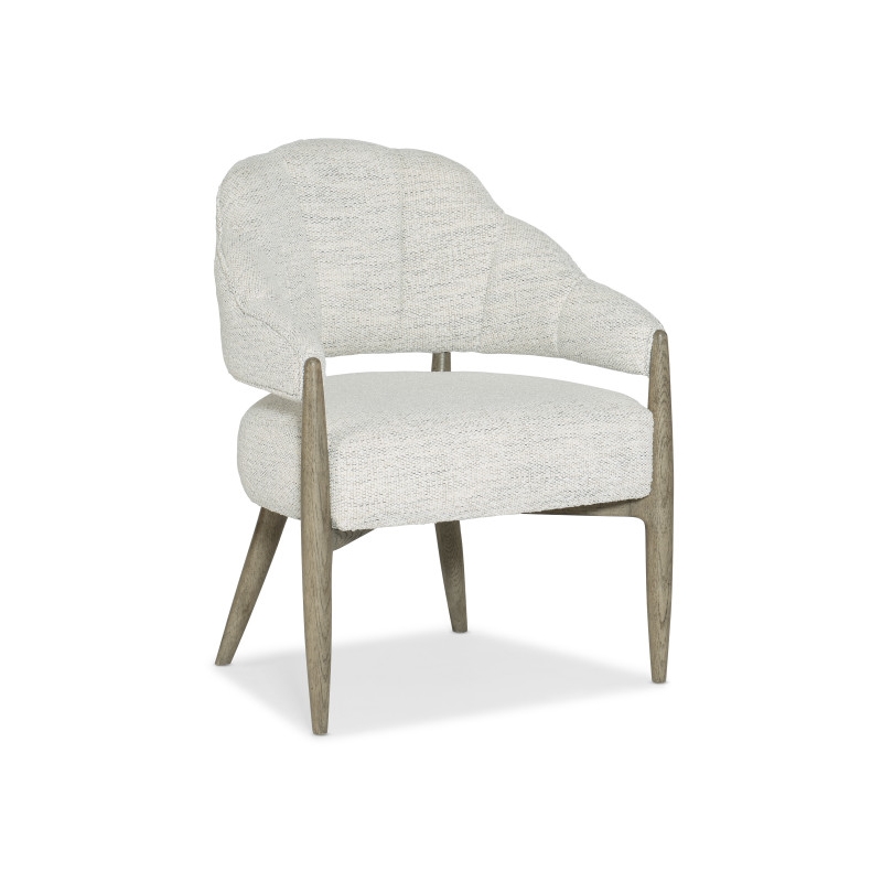 Bowery Hill Modern / Contemporary Fabric Accent Chair in Gray Finish