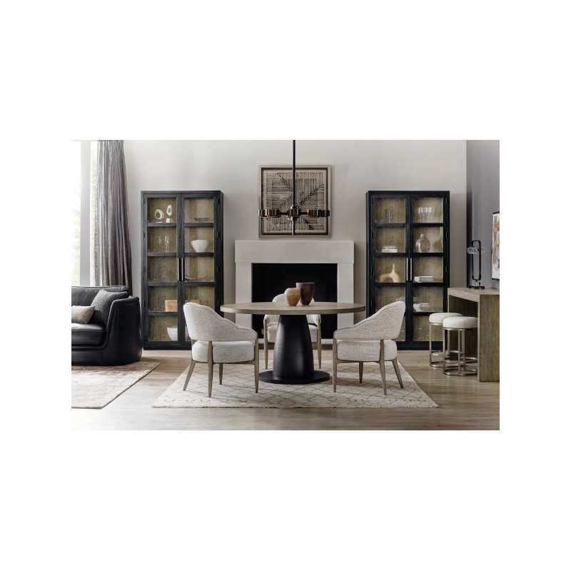 Bowery Hill Modern / Contemporary Fabric Accent Chair in Gray Finish