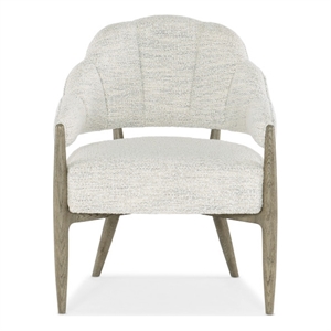 Bowery Hill Modern / Contemporary Fabric Accent Chair in Gray Finish