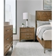 Bowery Hill Contemporary Three-Drawer Wood Nightstand in Brown/White