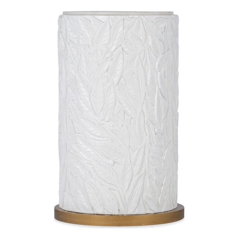 Bowery Hill Modern / Contemporary Resin Accent Table in White
