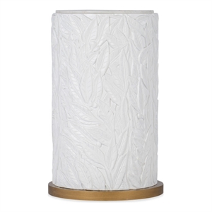 Bowery Hill Modern / Contemporary Resin Accent Table in White