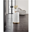 Bowery Hill Modern / Contemporary Resin Accent Table in White
