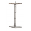 Bowery Hill Contemporary Metal and Stone Accent Table in Silver Finish