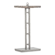 Bowery Hill Contemporary Metal and Stone Accent Table in Silver Finish