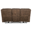 Bowery Hill Contemporary Leather Power Sofa with Power Headrest in Brown