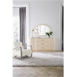 Bowery Hill Modern / Contemporary Chic Wood-Framed Oval Mirror in Natural