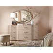 Bowery Hill Modern / Contemporary Chic Wood-Framed Oval Mirror in Natural