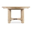 Bowery Hill Contemporary Round Wood Dining Table with 20in leaf in Beige