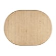 Bowery Hill Contemporary Round Wood Dining Table with 20in leaf in Beige