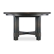 Bowery Hill Contemporary Round Wood Dining Table with 20in leaf in Black