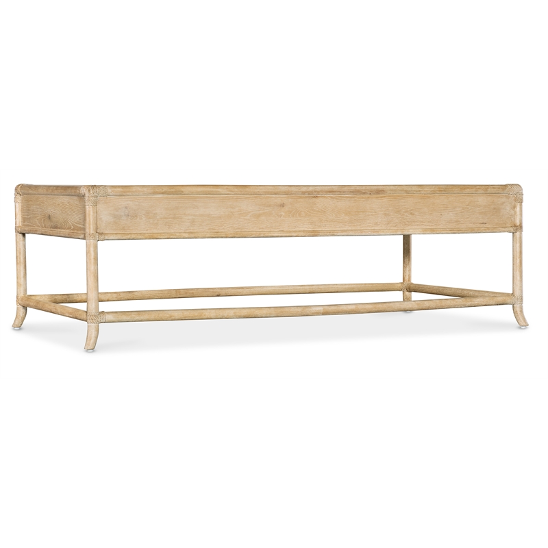 Bowery Hill Modern / Contemporary Rattan Wood Cocktail Table in Beige