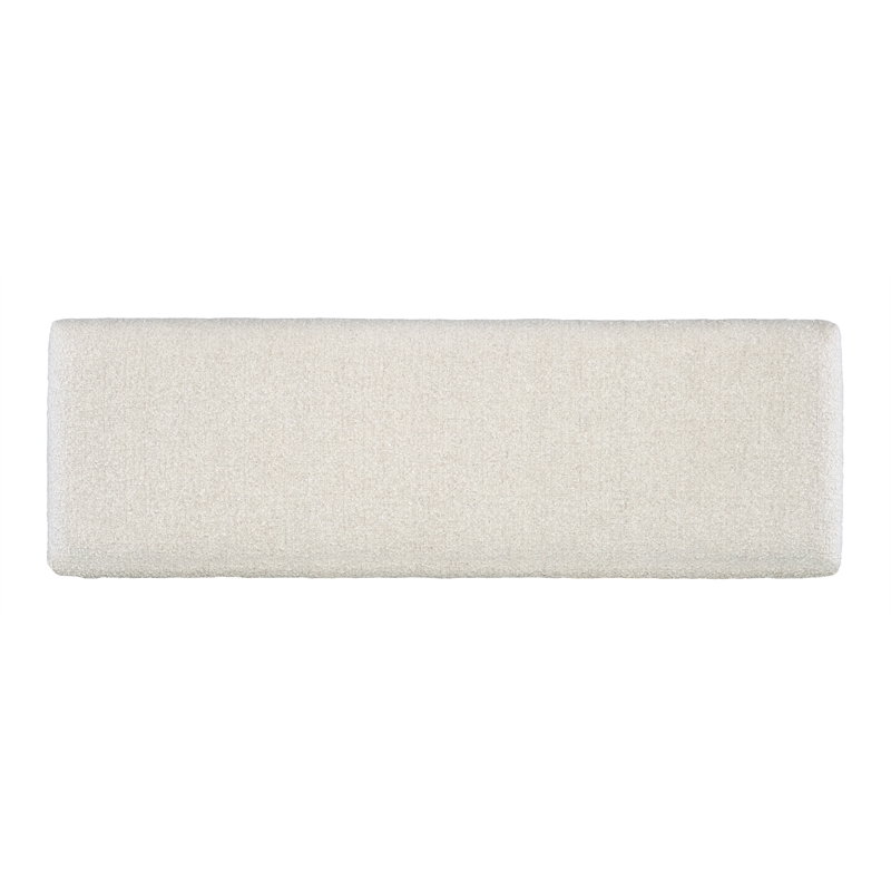 Bowery Hill Fabric Upholstered Bed Bench in Dune Beige Finish