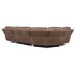 Bowery Hill Contemporary 5-Piece Transitional Leather Sectional in Brown