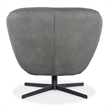 Bowery Hill Modern / Contemporary Leather Swivel Chair in Gray