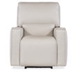 Bowery Hill Contemporary Zero Gravity Leather Power Recliner in Gray